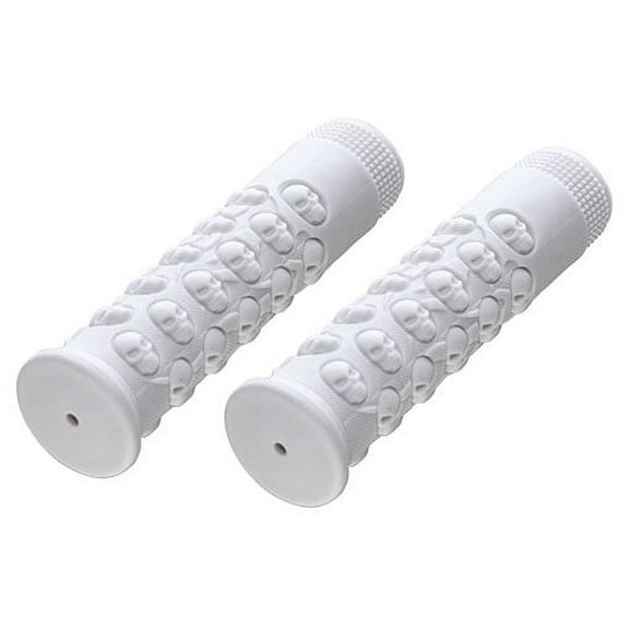 Lowrider Bicycle Bike Grips Skull White. Bike Part, Bicycle Part, Bike Accessory, Bicycle Accessory