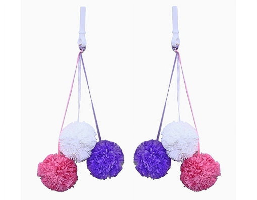 Lowrider Bicycle Bike Streamers Pom Poms Multicolor for Grips 1383