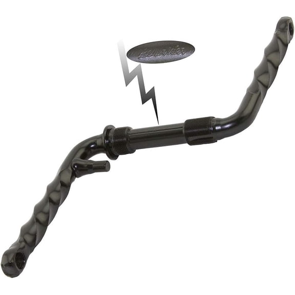 Lowrider Bicycle Twisted One/Piece Crank 5 1/2" (140mm) Black.