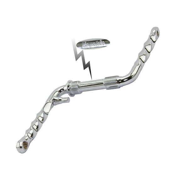 Lowrider Bicycle Twisted One/Piece Crank 5 1/2" (140mm) Chrome.