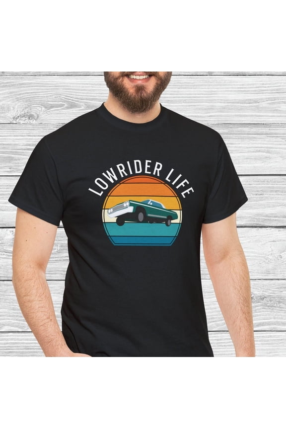 Lowrider Car Shirt Oldies Party Low Rider Tshirt Cholo Chicana Lowrider Silhouette Chicano Cholo Style Cruising Lowrider Life Gift for him