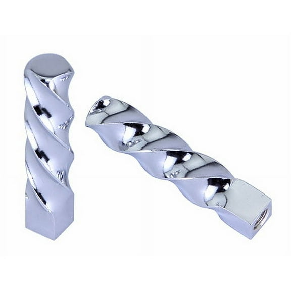 Lowrider Chrome Twisted Bike Pegs 26t W=1/2" L=3". Sold as a Pair. Bike Part, Bicycle Part, Bike Accessory, Bicycle Part