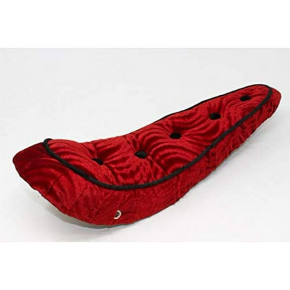 Lowrider Classic 5 Button Polo Velour Banana Bike Saddle/Seat, Red