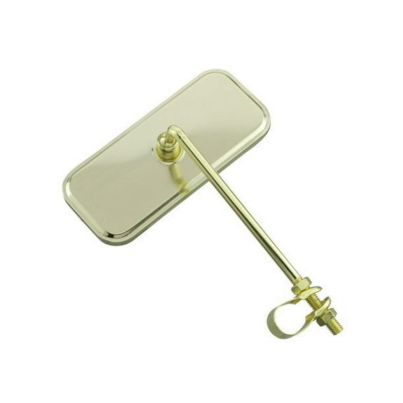 Lowrider Classic Rectangle Bike Mirror Gold, No Reflectors