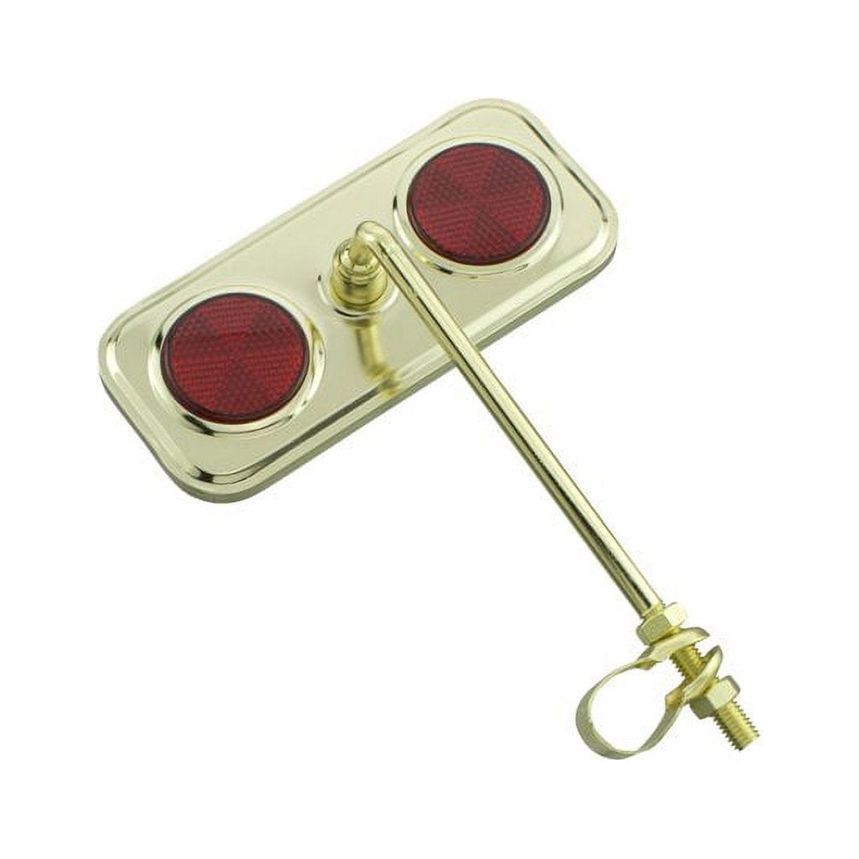 Lowrider Classic Rectangle Bike Mirror Gold Red Reflectors - Walmart.com