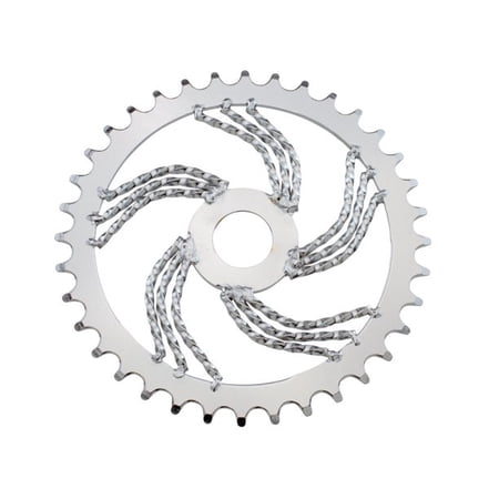 Lowrider Classic Swirl Twisted 36 Teeth Sprocket/Chain ring Chrome