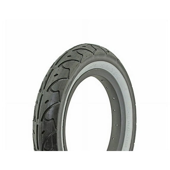 Lowrider Duro Bike Tire 12 1/2" x 2 1/4" Black with White Side Wall HF-105. for 12" Bike. Works on 12" Bike Wheel.