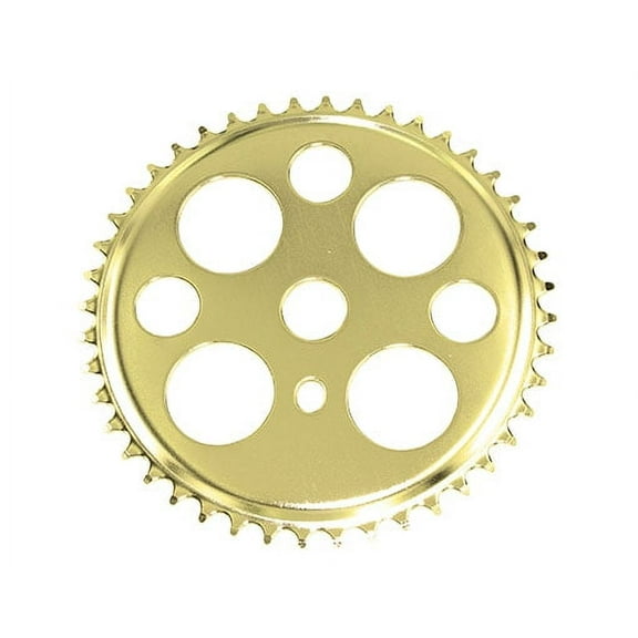 Lowrider Gold Lucky 7 Steel Sprocket 1/2 X 1/8 44t. Bike Part, Bicycle Part, Bike Accessory, Bicycle Part