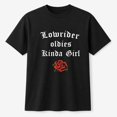 thumbnail image 1 of Lowrider Oldies Rose Graphic T-Shirt Unisex Classic Fit Cotton Tee, 1 of 9