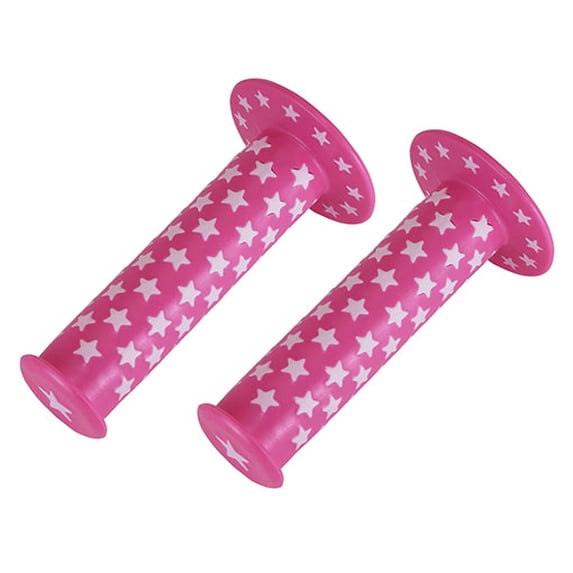 Lowrider Star Bike Grips 2006 Pink White Star. for Bike Handle Bars, Bicycle Handle Bars, Works on 7/8" Handlebar. 1 Set