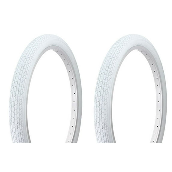 Lowrider Tire set. 2 Tires. Two Tires Duro 24" x 2.125" White/White Side Wall HF-120A. for 20" Bike. for 20" Wheel