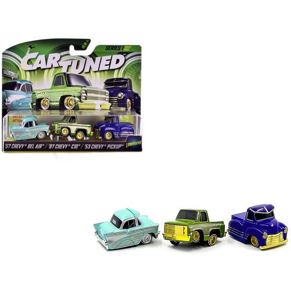 "Lowriders" Series 1 Chevrolet Triple Pack Set of 3 Cars Die Cast Model Cars by CarTuned