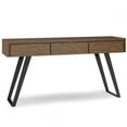 thumbnail image 1 of Simpli Home Lowry Modern Industrial Console Sofa Table in Rustic Natural Aged Brown, 1 of 6