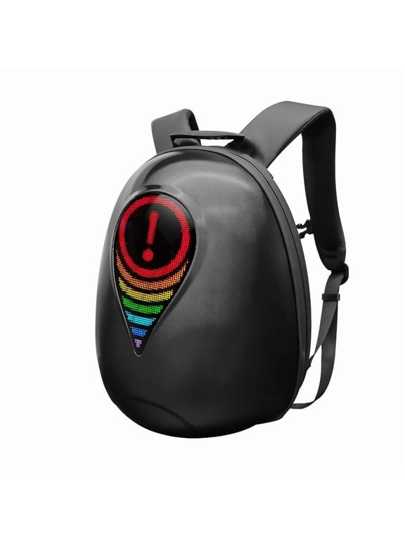 LED Light - up Backpack, DIY Animation, Hard Shell Waterproof, Helmet Storage, Smart APP Control, Comfortable Carry