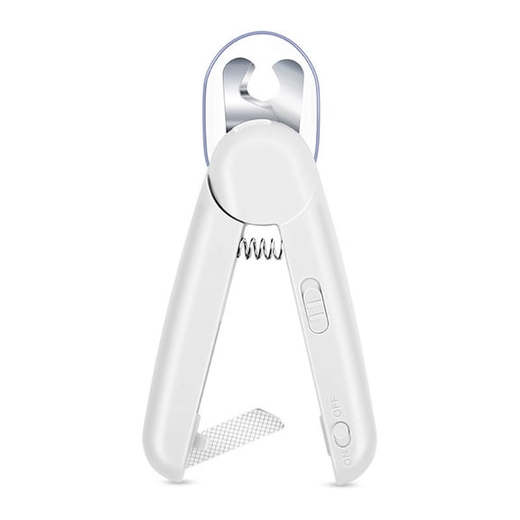 LoyGkgas New LED Light Blood Line Scissors with Transparent Cover Pet Supplies (White)