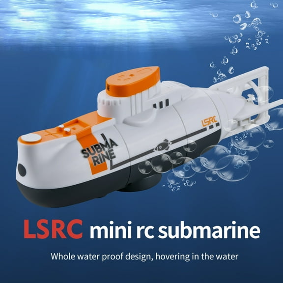 LoyGkgas New RC Submarine Ship Model 6CH Remote Control Diving Boat Electric Toy (White)