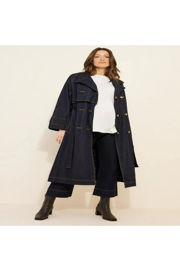 Loya Denim Trench Coat