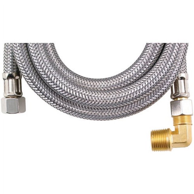 Loyal Braided Stainless Steel Dishwasher Connector with Elbow, 60
