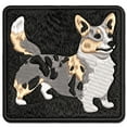 thumbnail image 1 of Loyal Cardigan Welsh Corgi Pet Dog Applique Multi-Color Embroidered Hook & Loop Patch - 2.5 Inch Small, 1 of 5