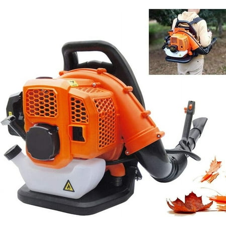 Loyalheartdy 1.25KW 2-Stroke Backpack Leaf Blower 42.7CC Commercial Gas Leaf Blower Gas Powered Backpack Grass Lawn Blower Snow Blowing Cleaning Tool 7000Rpm