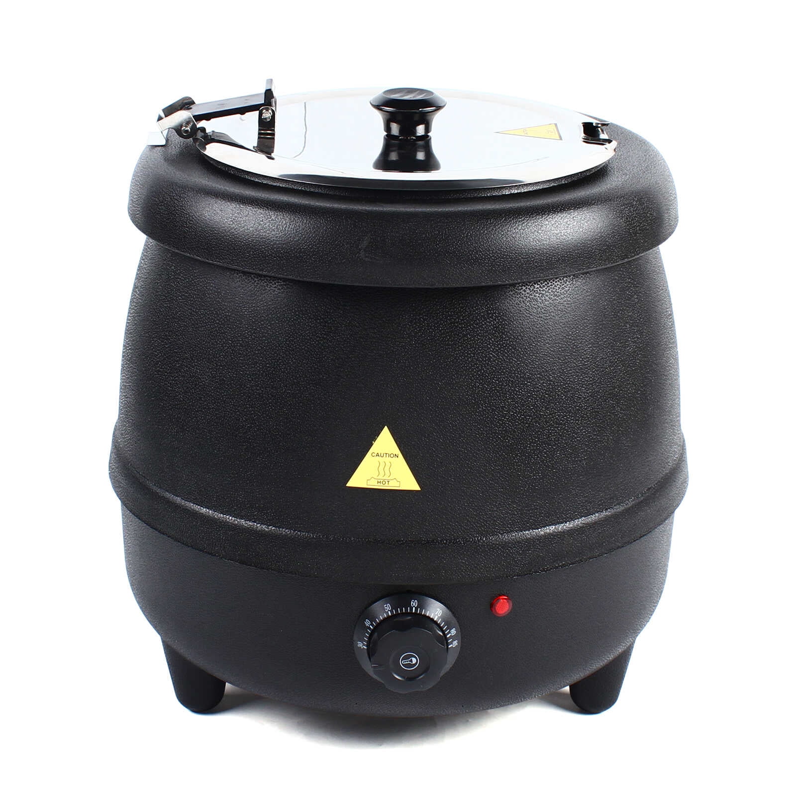 Loyalheartdy 10L Electric Soup Kettle Pot Soup Maker Stainless Steel Commercial Countertop Food Warmer 30C-85C (Black)