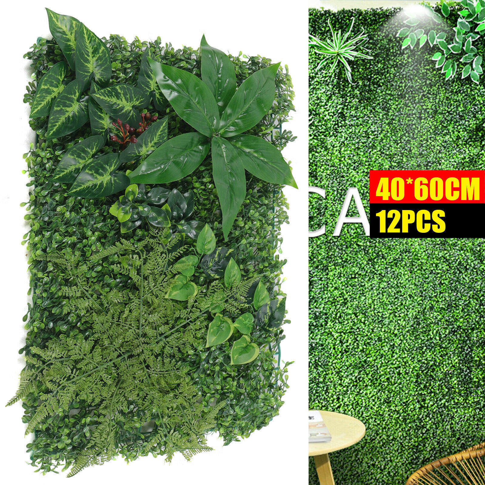 Loyalheartdy 12pcs Artificial Plants Wall Panel Artificial Greenery
