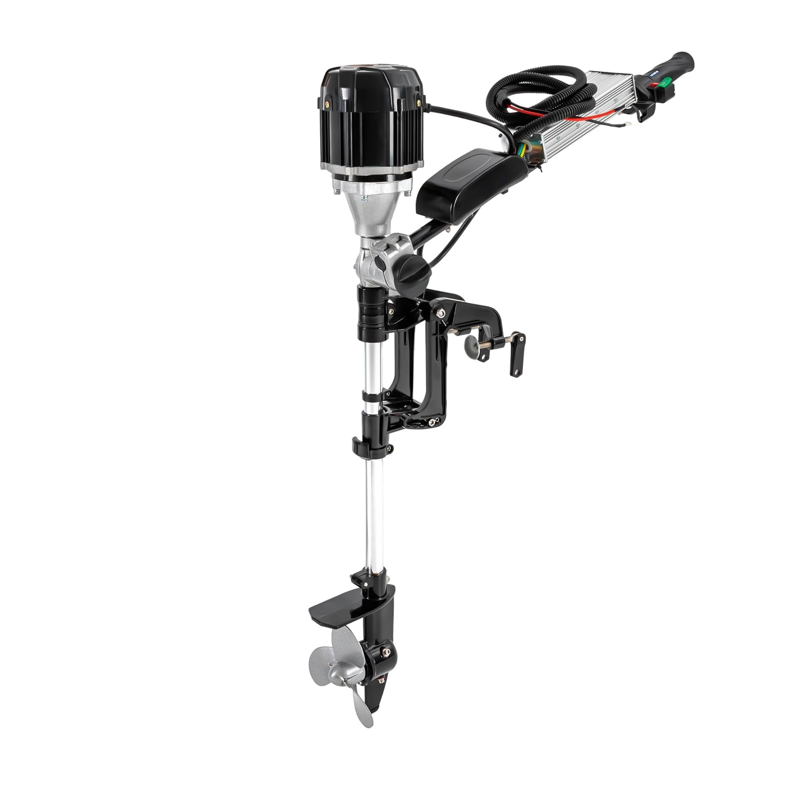 Loyalheartdy 48V 1000W Electric Outboard Motor Boat Engine, 5HP Heavy Duty Fishing Boat Motor Brushless Motor Propeller 4800Rpm