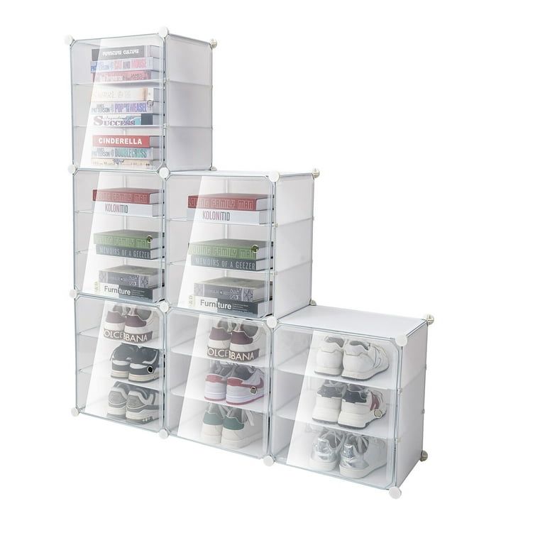 12 Tiers Stackable Shoe Rack Organizer Closet 96 Pairs Shoe Box Storage  Cabinet