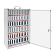 thumbnail image 1 of Loyalheartdy 72-Slots Aluminum Alloy Cell Phones Storage Cabinet Portable Clear Cell Phones Pocket Box Multi-Person Cell Phone Holder Box w/Lock & Handle for Office Classroom 14.37*7.48*29.3in, 1 of 12