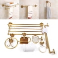 thumbnail image 1 of Loyalheartdy 7PCS Bathroom Hardware Set Retro Gold Towel Rack Combination Hanger Hook, 1 of 12