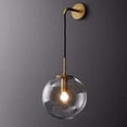 thumbnail image 1 of Loyalheartdy Modern Wall Sconce Clear Globe Glass Ball Wall Lamp Wall Mount Pendant Light Adjustable Lighting Fixture E27 110V, 1 of 11