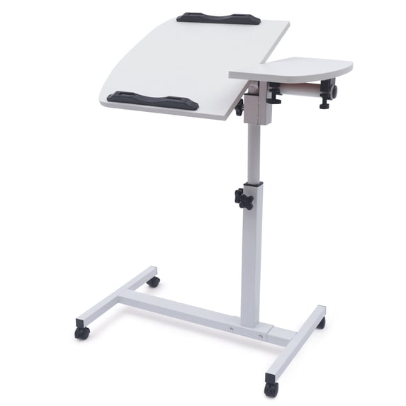 Loyalheartdy Rolling Laptop Table Adjustable Lifting Table Tilt Laptop Stand for Bed Sofa Side Table (Height: 25.6-37.4in)