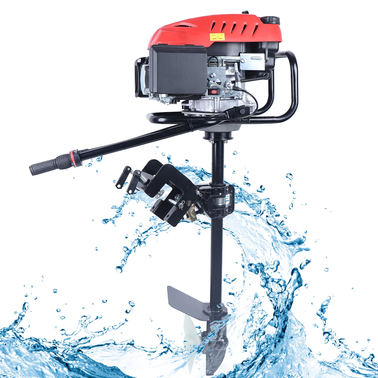 LOYALHEARTDY Black Red 6Hp Single Cylinder Horizontal Four-stroke OHV with Pull Start