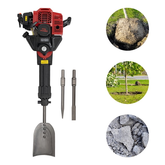 Loyalheartdy Portable Gasoline Excavator, Handheld 52CC 2 Stroke Air Cooled Pit Digger Tree Digging Sapling Planting Shovel