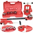 thumbnail image 1 of Loyalheartdy Ratchet Pipe Threader Kit Portable Manual 5 Dies Set Pipe Cutter Plumbing Tool w/3/8'' 1/2'' 3/4'' 1'' 1-1/4'' Pipe, 1 of 7