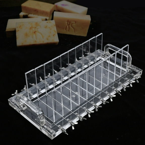 Loyalheartdy Soap Loaf Cutter Acrylic Handmade Soap Cutting Tool with Wire Slicer (Clear)