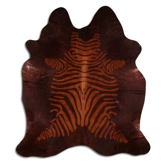 Loyally PRINTED cowhide rugs for sale ZEBRA BEIGE-BROWN rug