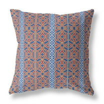 Loyalty and Love Indoor/Outdoor Fabric Pillow with Zip in Blue Red 16x16