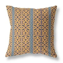 Loyalty and Love Indoor/Outdoor Pillow with Removable Cover in Brown Yellow 16x16