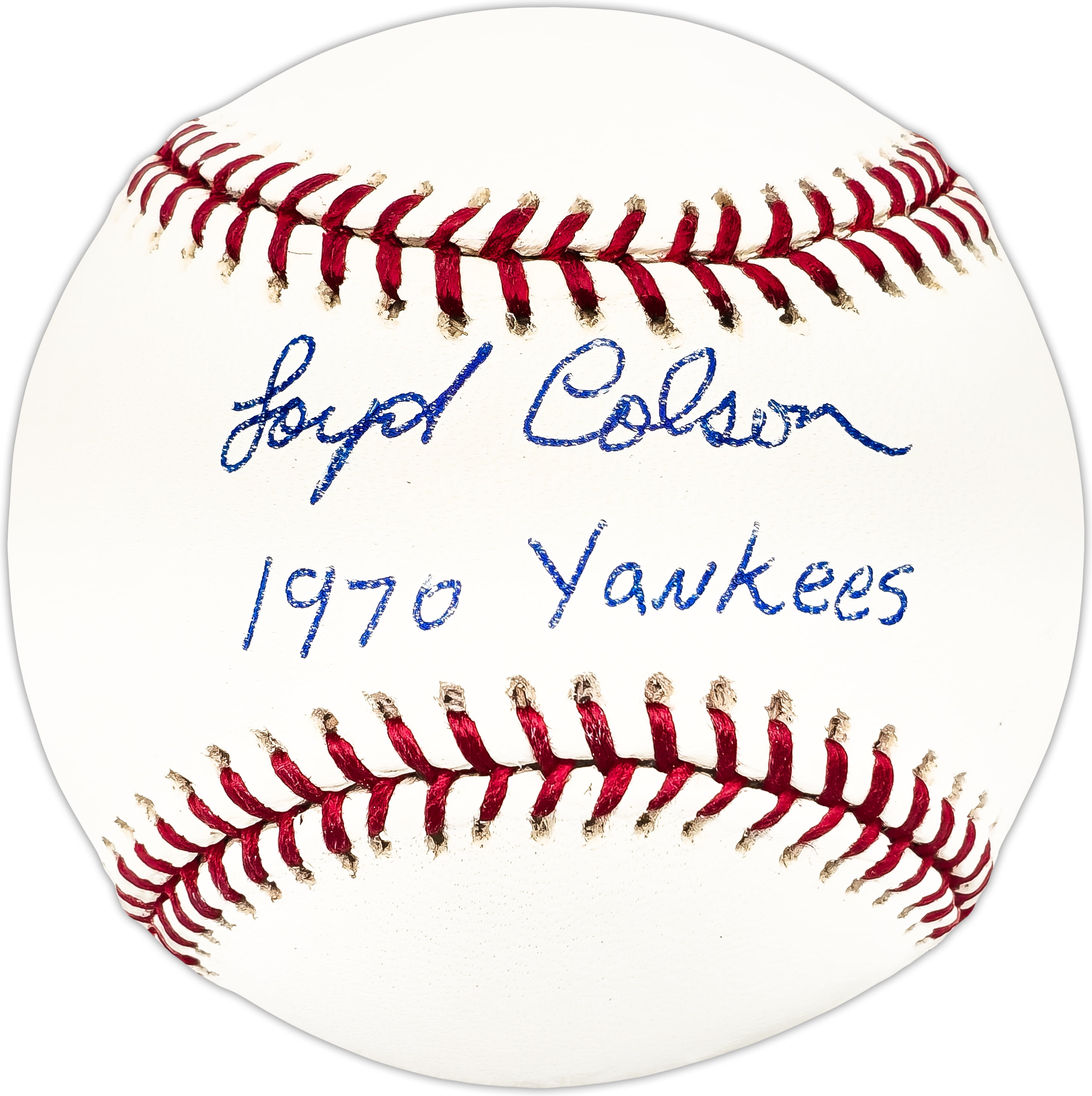 Loyd Colson Autographed Official MLB Baseball New York Yankees "1970