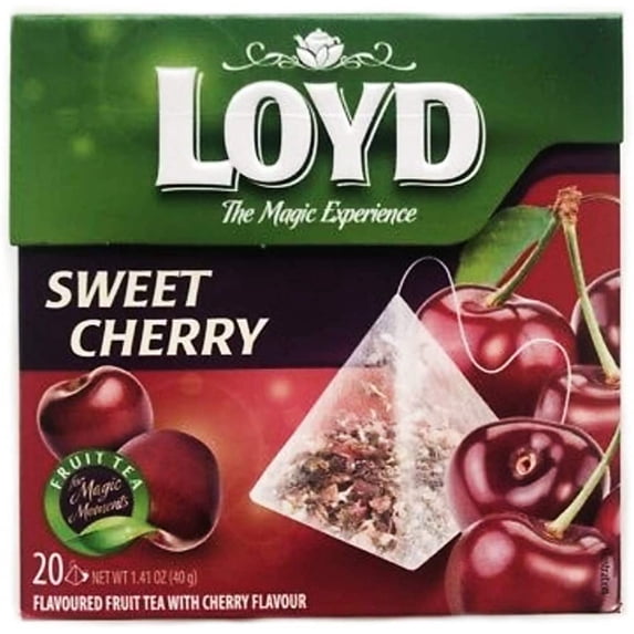 Loyd Sweet Cherry Fruit Tea Magic Experience Box of 20 Tea Bags Imported from Poland