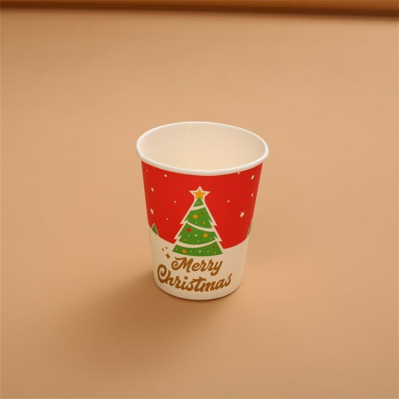 Loyerfyivos 16 PACK Christmas Disposable Paper Cup Winter Style, 12 oz Holiday Designs Paper cup for Coffee & Tea, Xmas Party Cups, Christmas Drinkware, Christmas Party Supplies