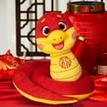thumbnail image 1 of Loyerfyivos 33CM Chinese New Year Plush Snake Animals 2025 Year of The Snake Stuffed Mascot Doll Snake Plush Toys Chinese Zodiac Snake Decor for Spring Festival Lunar New Year Gifts Blessing Souvenir, 1 of 9