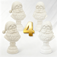 thumbnail image 1 of Loyerfyivos 4PC Resin Santa Claus Figurine, Vintage Christmas Decor for Office Tabletop Ornament - Classic Santa Bust Statue for Holiday, Xmas and Winter Decoration, 1 of 5