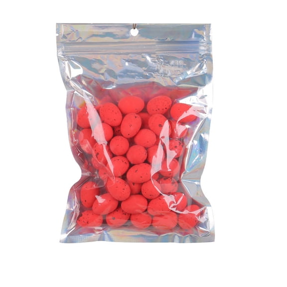 Loyerfyivos 50pcs Artificial Bird Eggs Fake Foam Eggs DIY Easter Eggs for Photo Props Crafts Garden Bird Nest Decor Easter Party Decorations (Red)