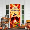 thumbnail image 1 of Loyerfyivos 71 x 35 Inch Happy Thanksgiving Banner Door Cover, Fall Harvest Turkey and Pumpkin Themed Porch Sign, Front Door Wall Backdrop for Indoor Outdoor Party Decorations and Photo Booth Props, 1 of 6