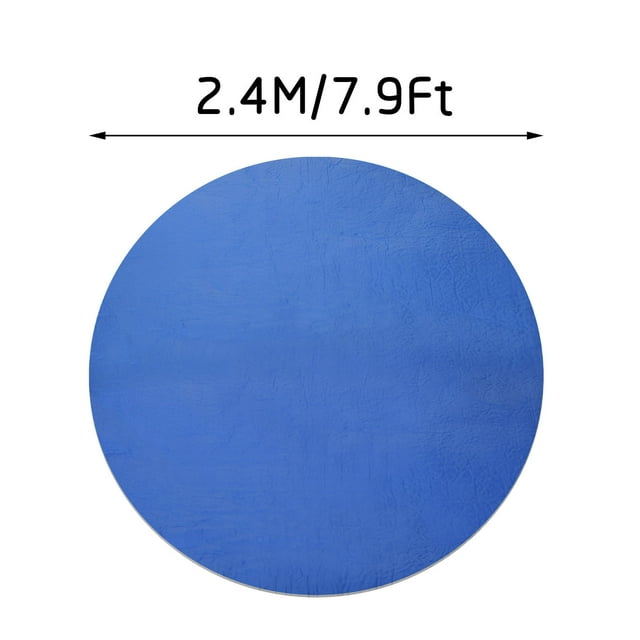 Loyerfyivos 8ft Round Pool Cover Dust Protector Cover for 8 Foot Round Frame Pools Cover for Round Inflatable-Pool Cover Protector with Drawstring Hot Tub Spa Pool Blanket Dustproof
