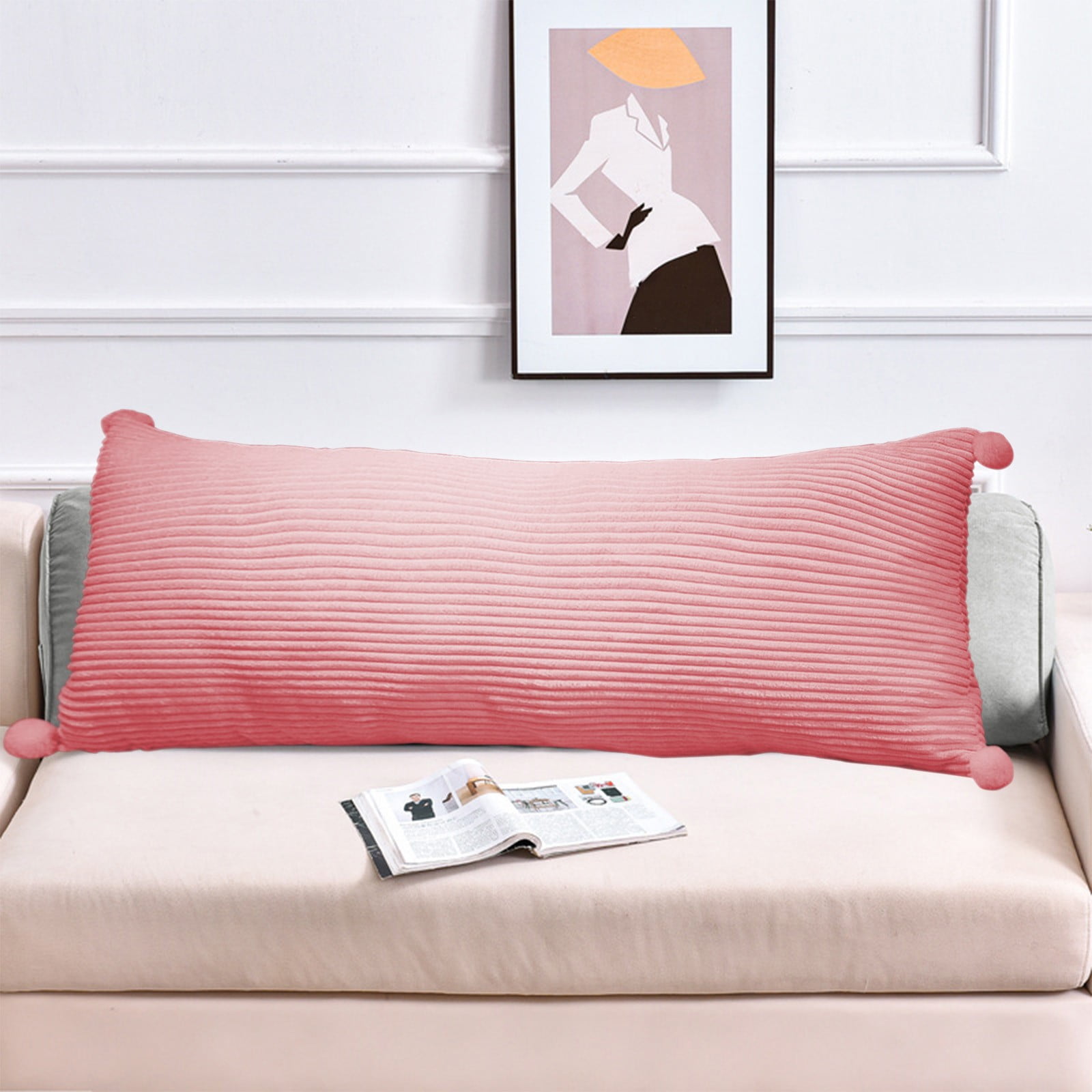 Loyerfyivos Body Pillow for Adults - Memory Foam Body Pillow, Soft Cooling Long Bed Pillows for Sleeping Adjustable Full Body Pillow for Side Sleeper Pregnancy 24 inches