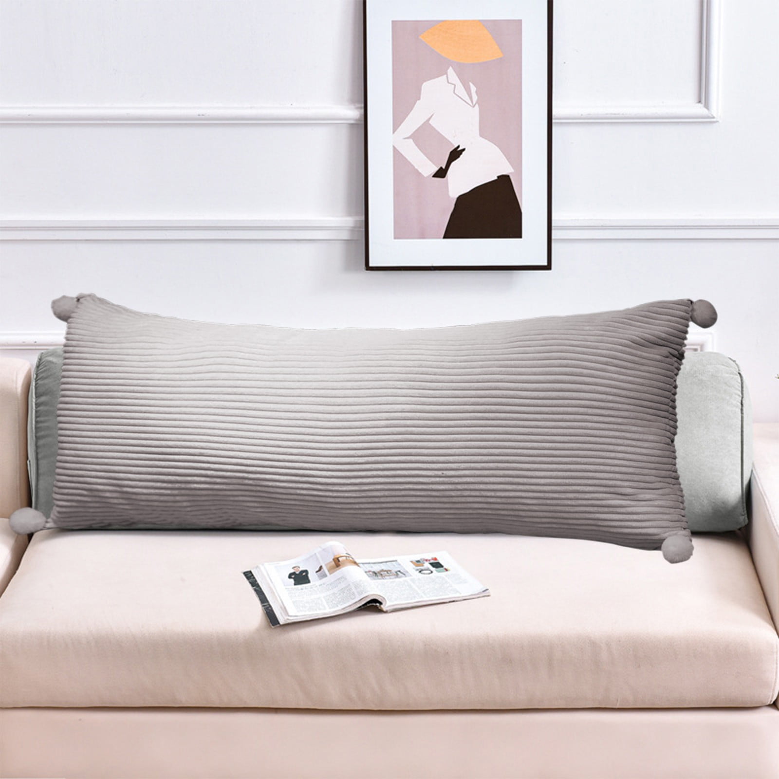 Loyerfyivos Body Pillow for Adults - Memory Foam Body Pillow, Soft Cooling Long Bed Pillows for Sleeping Adjustable Full Body Pillow for Side Sleeper Pregnancy 24 inches