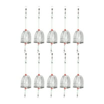 Loyerfyivos Carp Fishing Bait Cage: 10-Piece Stainless Steel Carp Rig Feeder - Catfish Bait Holder Fishing Rig Attachment
